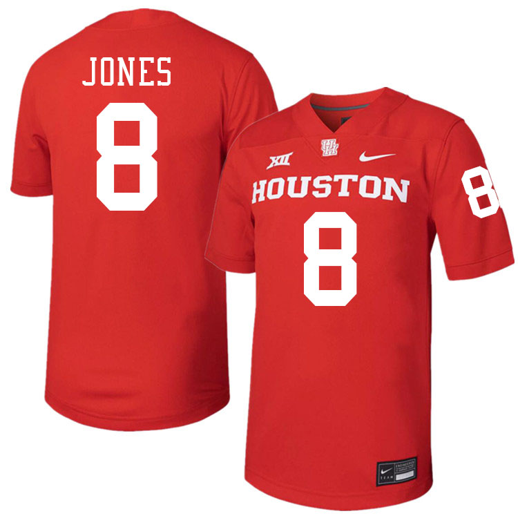 Marcus Jones Houston Jersey,Houston Cougars #8 Marcus Jones Jersey Youth College Uniforms-Red